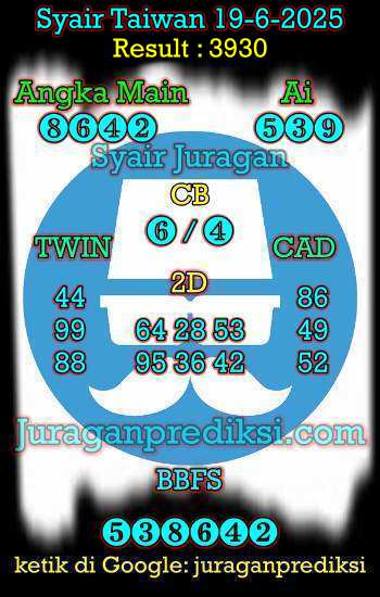 prediksi taiwan 19 juni 2025, syair taiwan hari ini kamis 19-6-2024, angka keluar togel taiwan, toto jitu taiwan 19 juni 2025 akurat