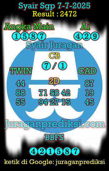 prediksi sgp 7 juli 2025, syair sgp hari ini senin 7-7-2025, prediksi syair singapore 7 juli 2025, prediksi sgp jp jitu dan akurat
